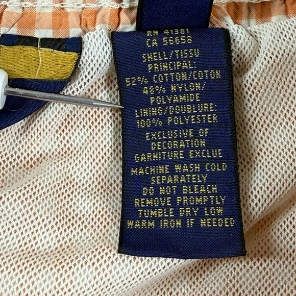 Polo Ralph Lauren Traveler Gingham Swim Trunk Shorts Men's M Orange 5.5" - Picture 5 of 16